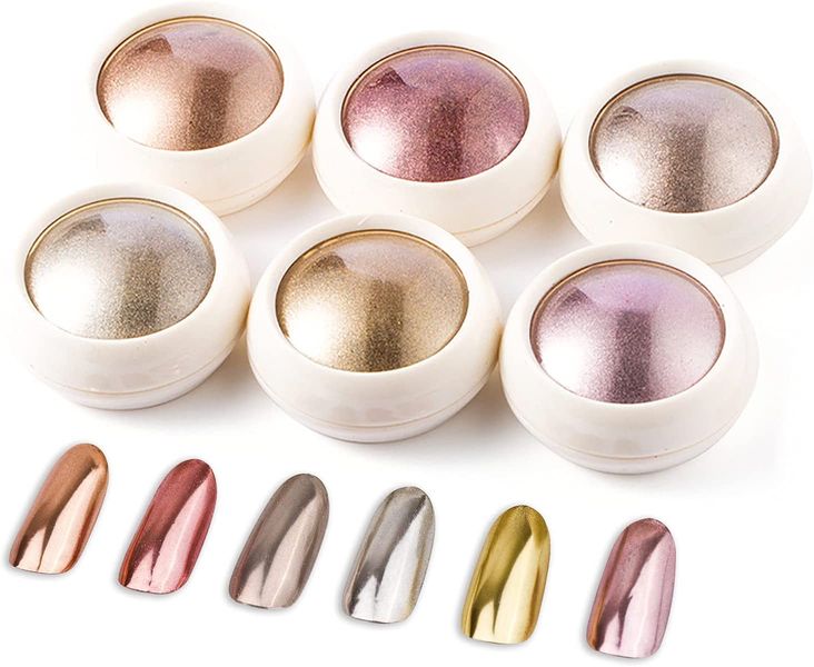 Metallic Nail Art Pigment Chrome Powder Set