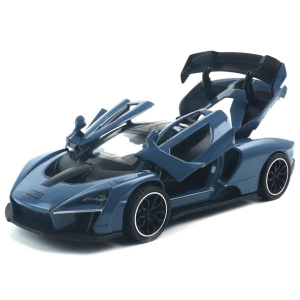 Alloy Collectible Blue McLaren Senna Toy Car Model