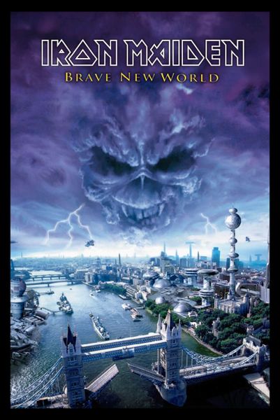 Iron Maiden Brave New World Poster with Black Frame