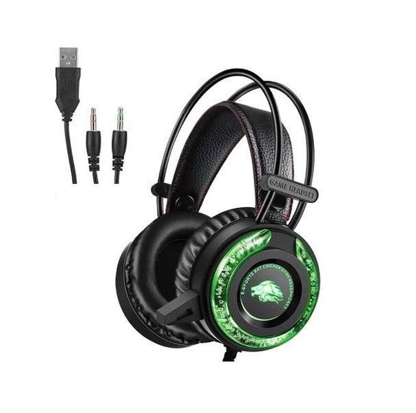 Gaming Headphone with Mic Colorful LED Light Volume Control - A5