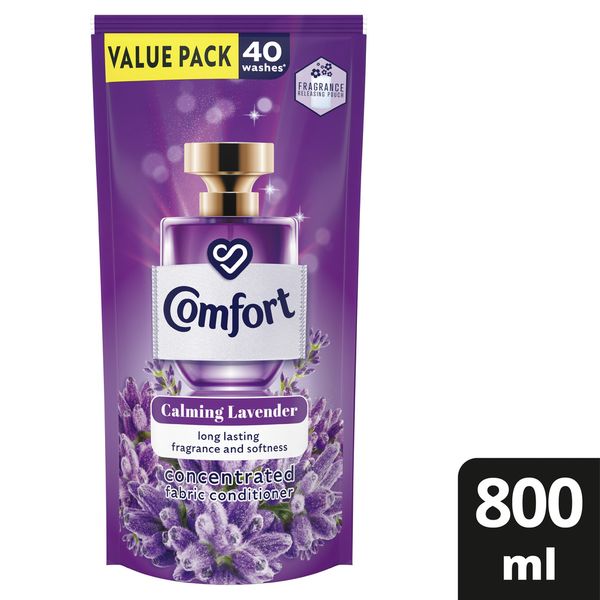 Comfort Calming Lavender Concentrated Laundry Fabric Softener Refill 800ml