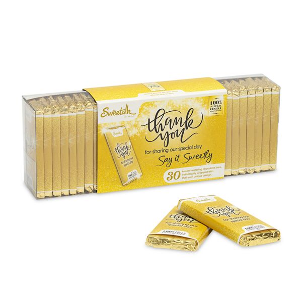 Sweetalk - Thank You Gift Chocolate x 30 Gold
