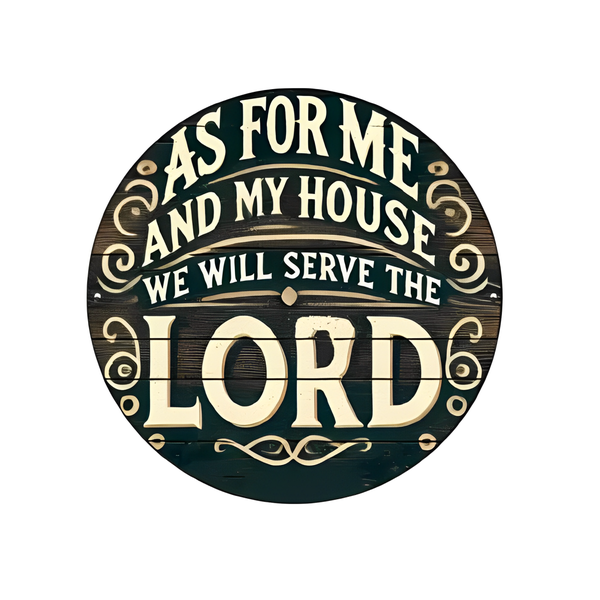 Religous We Will Serve The Lord Wall Art Wooden Decor Gift