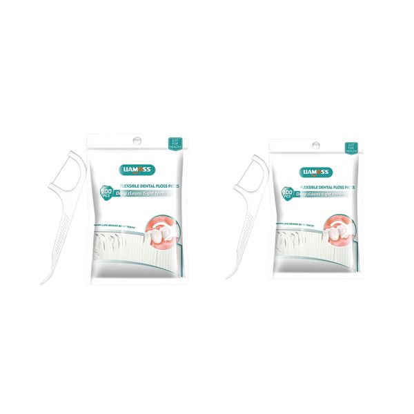 Dental Floss Picks 100 Pieces (2 Pack)