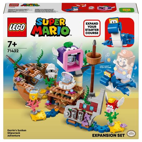 LEGO® Super Mario™ Dorrie's Sunken Shipwreck Adventure Expansion Set 71432 Building Toy Set - 500 Pieces Image