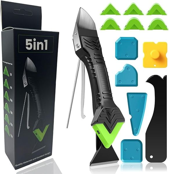Silicone Caulking Tools-5 in 1 Sealant Finishing Tool Grout Remove Scraper