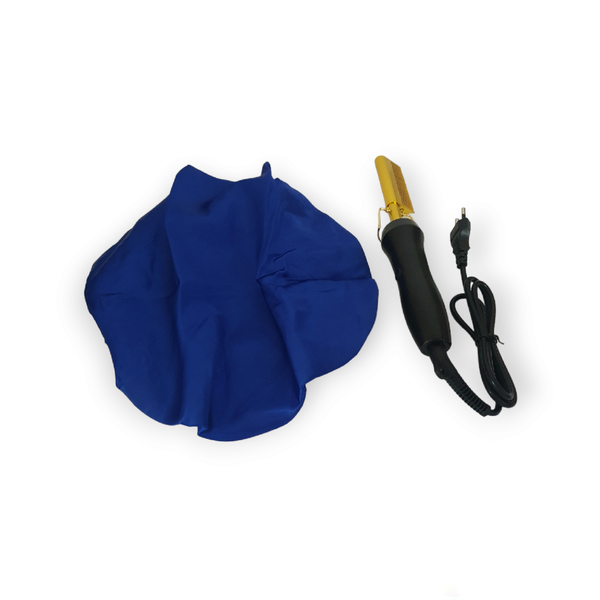Electric Hair Straightening Comb &amp; Hair Bonnet Set