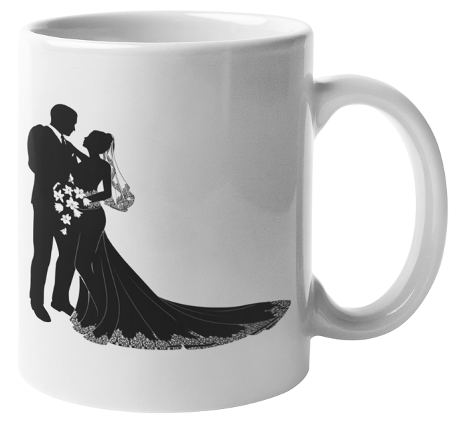 EverBride - Bride and Groom silhouette Coffee Mug