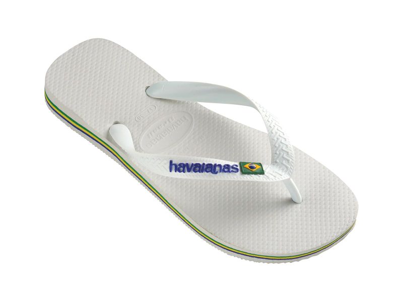 Havaianas Brasil Logo Men's Flip Flops/White image