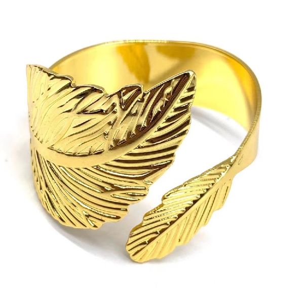 New Gold Leaf Napkin Rings - Set of 12