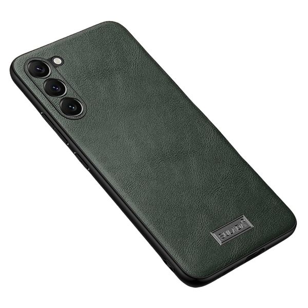 Luxury Leather PC Case Compatible with Samsung Galaxy S25 S24 S23 Series