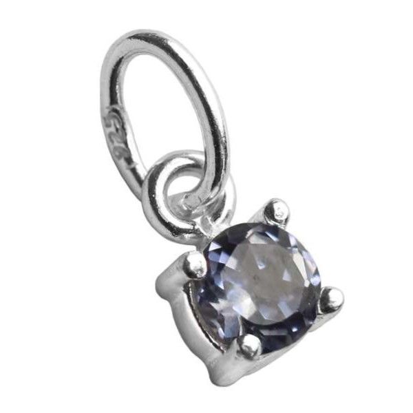 Sterling Silver Alexandrite CZ June Birthstone Claw Charm