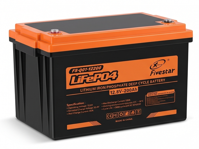 Fivestar 12.8V 200Ah LiFePO4 Deep Cycle Lithium Iron