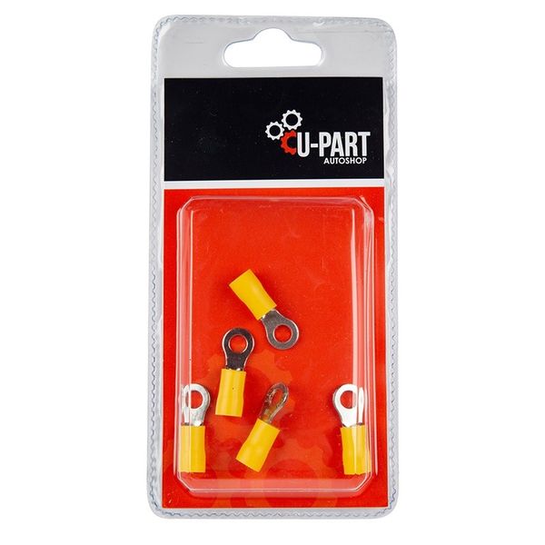U-Part Terminal Yellow Ring - LR40006 - 4.0mm-6.0mm x 6mm - Bulk Pack of 12
