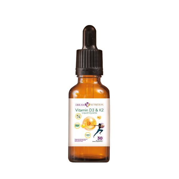 Dream Nutrition Vitamin D3 and K2 Glycerite 30ml (1Oz)