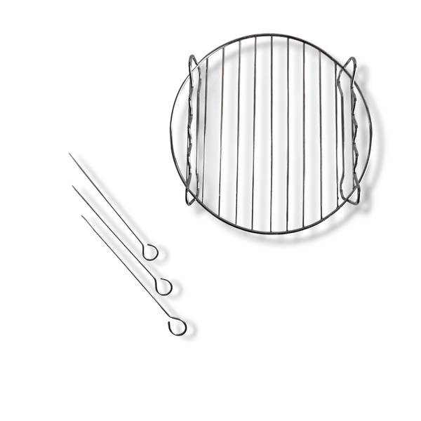 Hillhouse Air Fryer Rack and 3 Skewers Set - 4 Piece