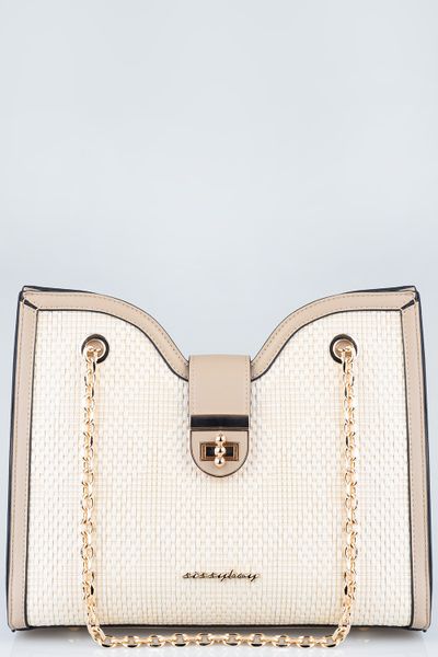 Sissy Boy: Stand Out Structured Tote Bag With Chain Strap