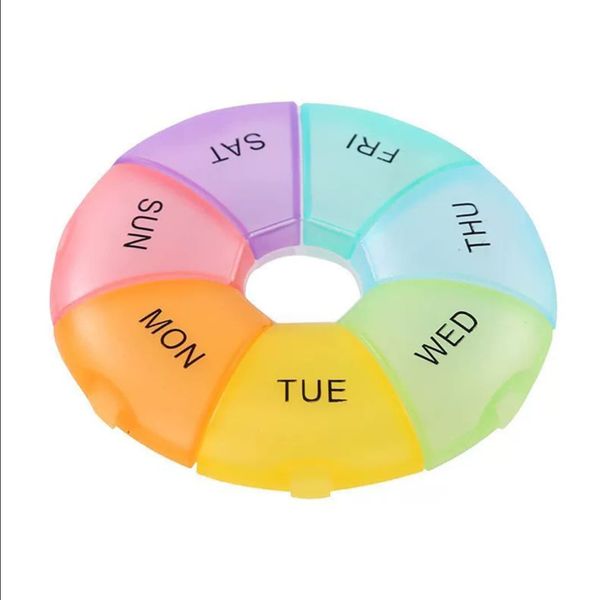 Weekly pill storage box