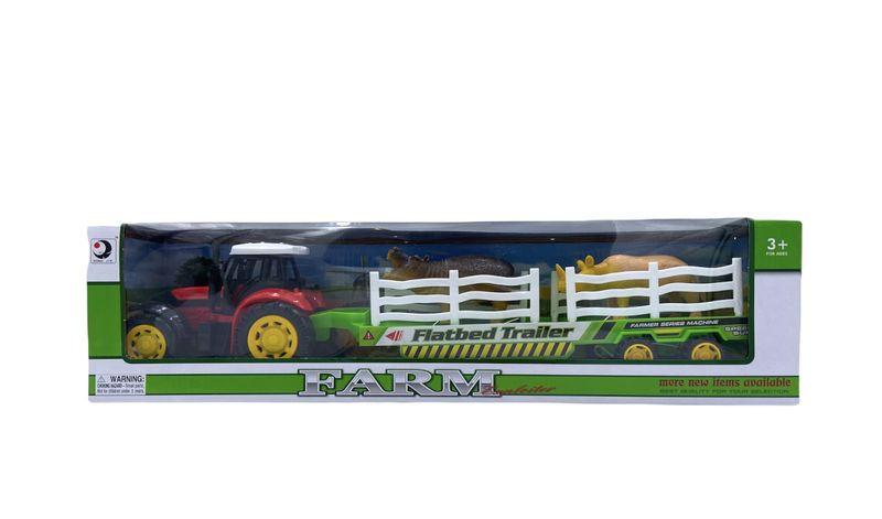 Farmer Exploiter Flatbed Trailer Tractor Toy Playset