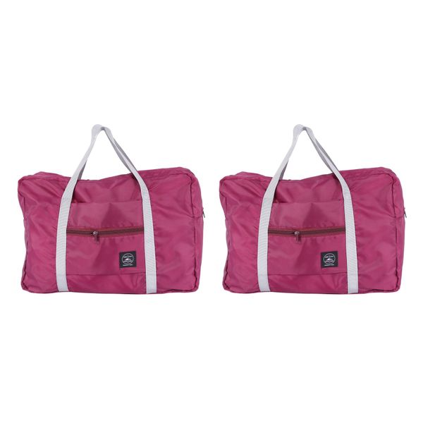 Folding Waterproof Luggage Storage Bags Travel Handbag Burgundy