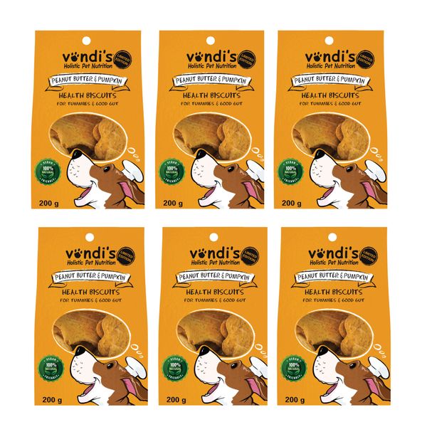 Vondi's Peanut Butter &amp; Pumpkin biscuits 200g X6