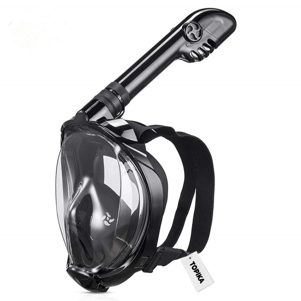 Topika Full Face Kids Snorkeling Mask , Anti-Fog &amp; Foldable Dry Top Design