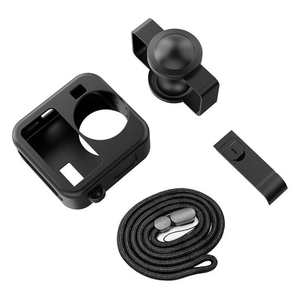 Camera Case Lens Cap Battery Side Case Lanyard Compatible with GoPro Max 2
