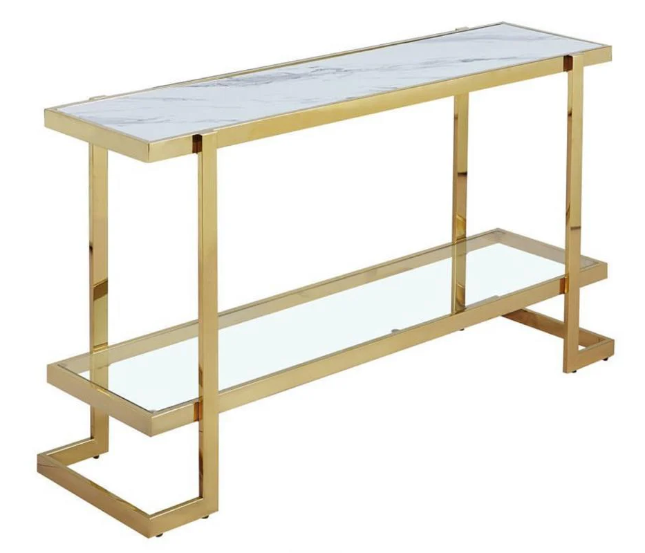 Elegant Console Table (Available in Gold or Silver)