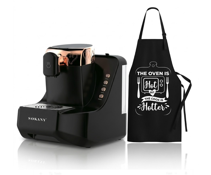 Turkish Coffee Maker with Apron| 700W Slow Brewing with Self Clean Tech