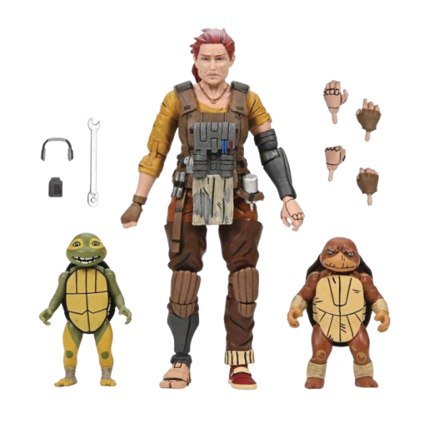 TMNT Last Ronin Brammt April With Baby Yi &amp; Moja 7-Inch Figure