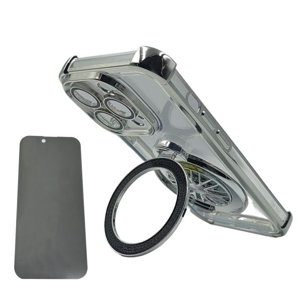 Magnetic Case with Glass Screen Protector Compatible with IPhone 15Pro