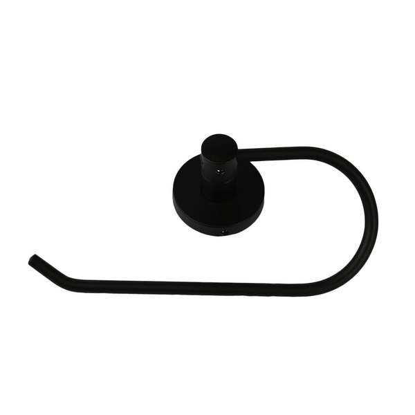 25cm Bathroom Toilet Wall-Mounted Tissue Roll Holder - Black