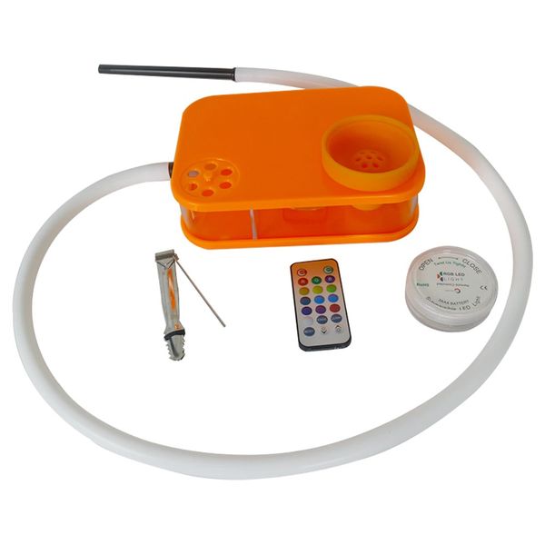 Hot Box Hookah Pipe - Orange