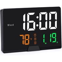 Stylish Multifunction Digital LEDDisplay Alarm Clock with Temp Date 3 Alarm
