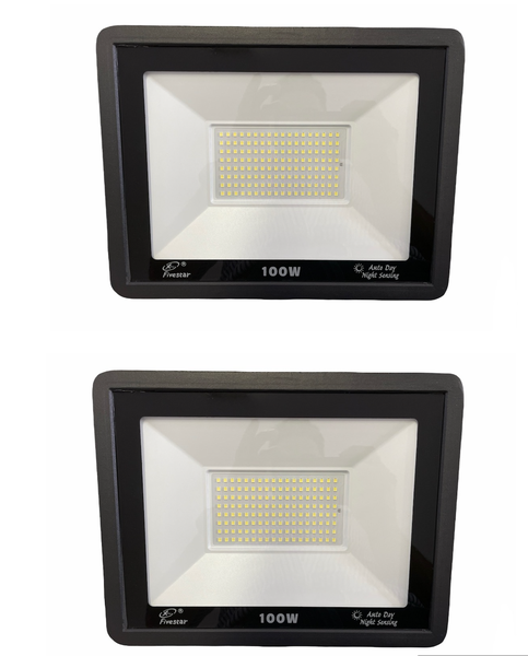 2 Pack - 100w Day Night Sensor Floodlight