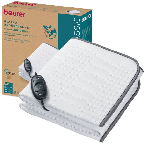 Beurer Germany Electric Blanket: Eco-Friendly Heated Blanket 150x80cm TS 24
