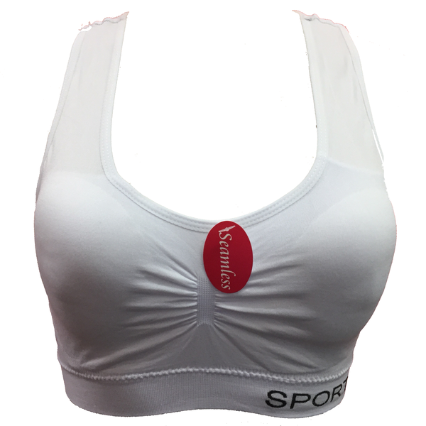 Seamless Sport Bra Q214 White