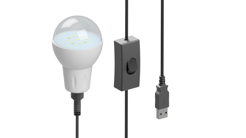 1.8W LED Bulb with 3m USB on/off Switch Cable