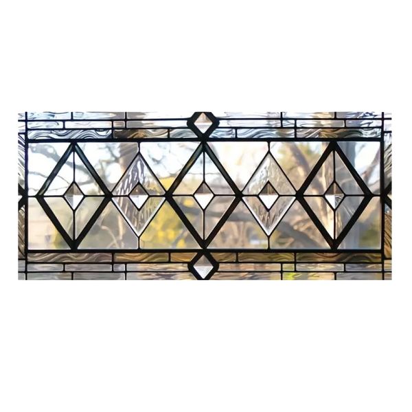 Decor Stained Glass PVC Decal Diamond Sticker (45cm x 100cm)