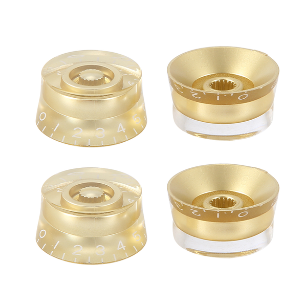 Electric Guitar Speed Knobs LP Knob Parts Replacement Gold 4 Pcs