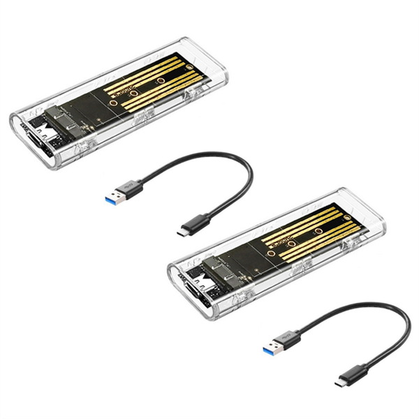 2PCS M2 SSD Case M.2 NVME SSD Enclosure