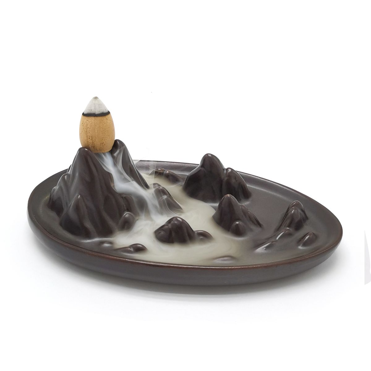 Mount Lushan Sea of Clouds Backflow Incense Burner with 10pc Incense