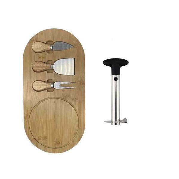 Plater Cutting Board With Utensils And Pineapple Knife Slicer