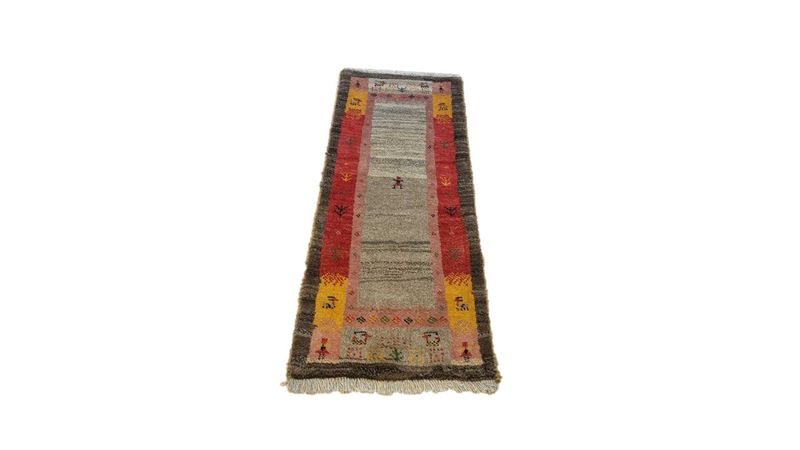 Persian Gabbeh Carpet 120cm x 45cm Hand Knotted