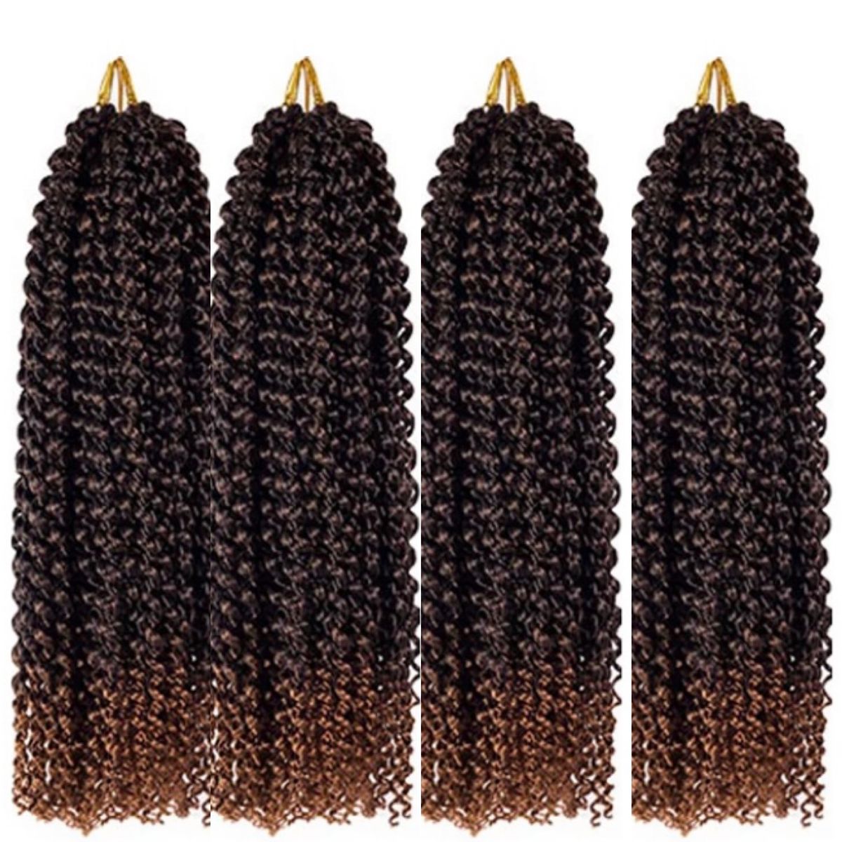 Passion Twist Water Wave Braids - 4 Packs - Black/Brown | Buy Online in ...