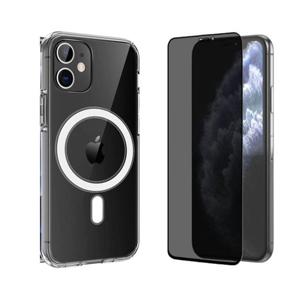 MagSafe Case Privacy Screen Protector Combo Compatible with iPhone 11