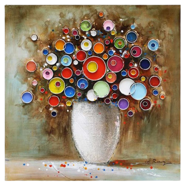 Garden Charm Oil Painting - 80 x 80cm