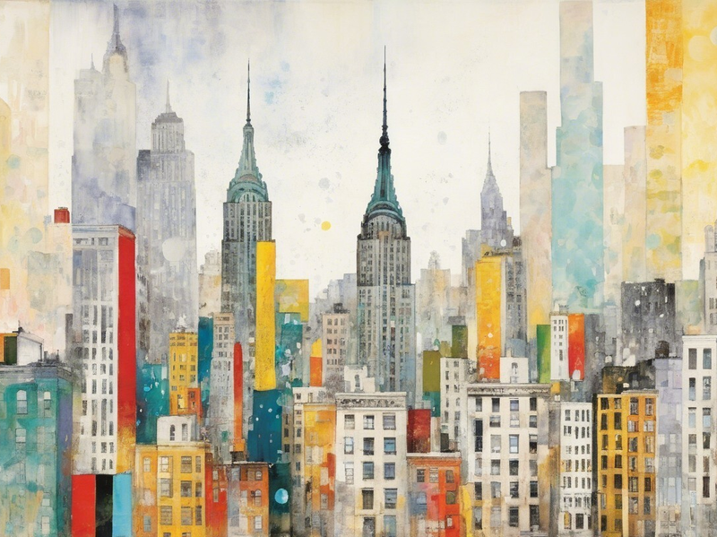 Modern Canvas Wall Art Home Decor - Dawn In The City