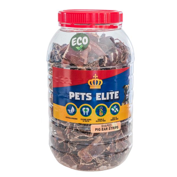 Pets Elite Pig ear strips Eco tub
