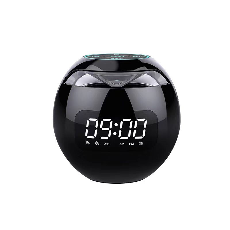 LED Display Radio Portable Bluetooth Speaker with Clock Alarm LED Clock
